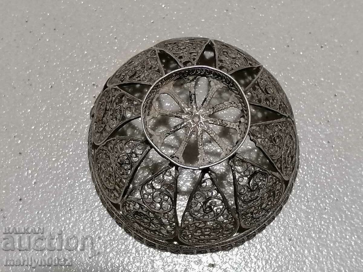 Vladishki Easter egg dish filigree silver 19th century - 6 Vladishki Easter egg dish filigree silver 19th century - 6