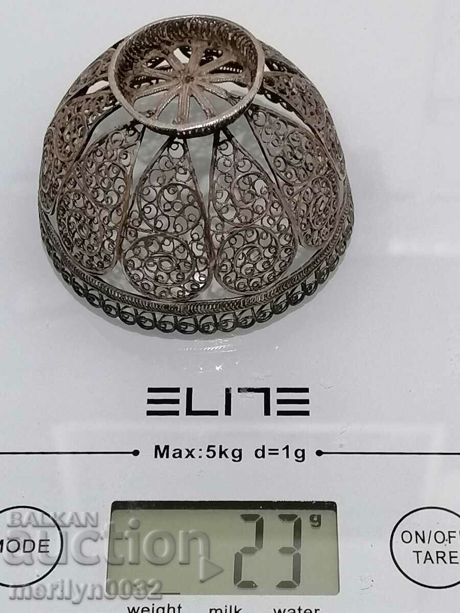 Auction  Vladishki Easter egg dish filigree silver 19th century