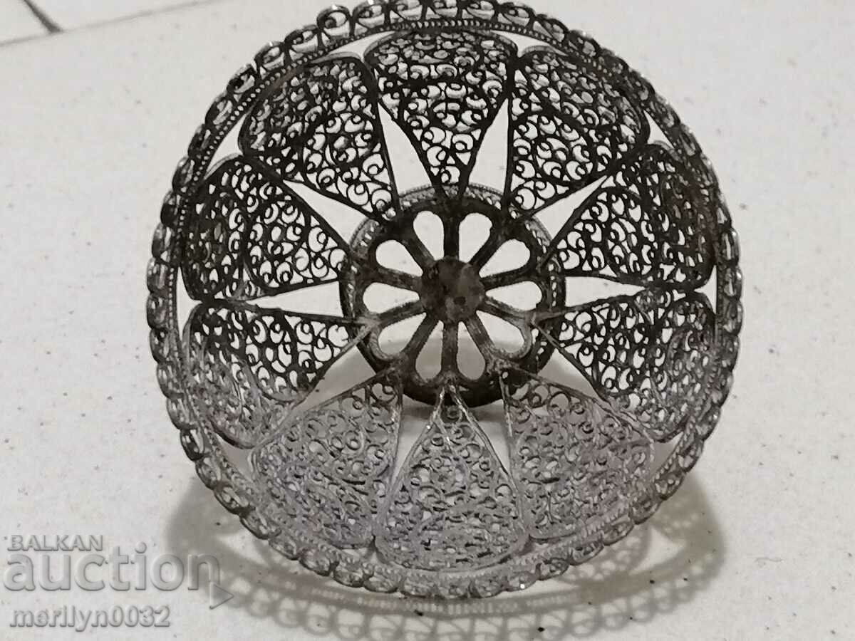 Vladishki Easter egg dish filigree silver 19th century - 6