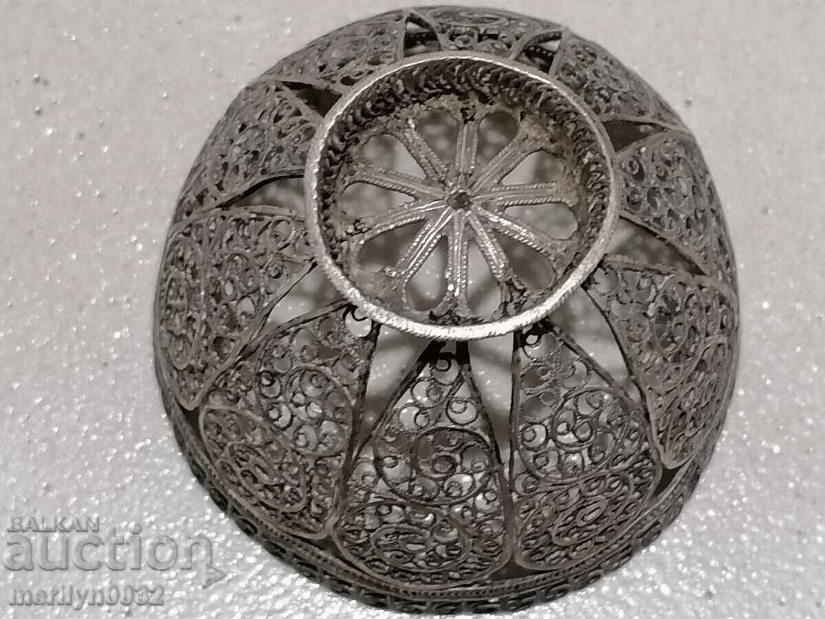 Vladishki Easter egg dish filigree silver 19th century - 7