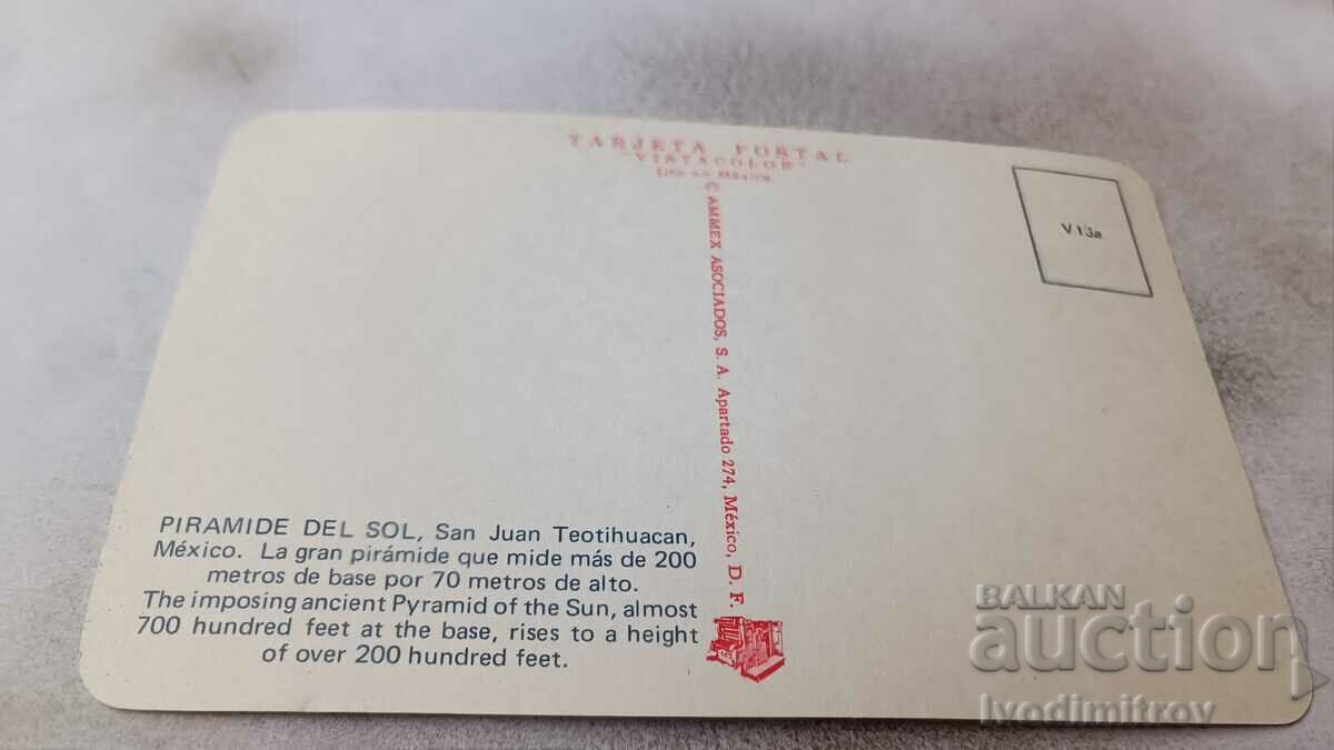Postcard San Juan Teotihuacan Pyramid of the Sun with price 0.85 BGN | € 0.43 Postcard San Juan Teotihuacan Pyramid of the Sun with price 0.85 BGN | € 0.43