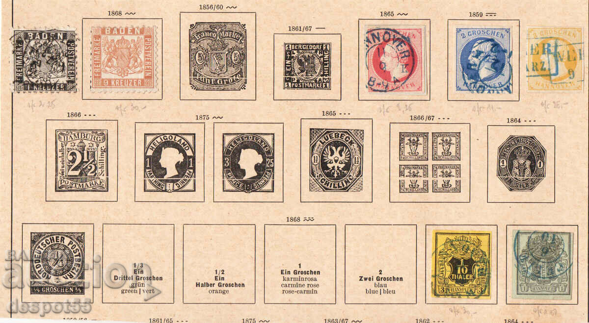 1859-1868. Germany (Baden, Hanover). Coats of arms.