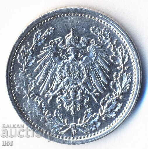 Germany - 1/2 Mark 1918 - Stuttgart (F) - Silver with price 26.00 BGN | € 13.29 Germany - 1/2 Mark 1918 - Stuttgart (F) - Silver with price 26.00 BGN | € 13.29