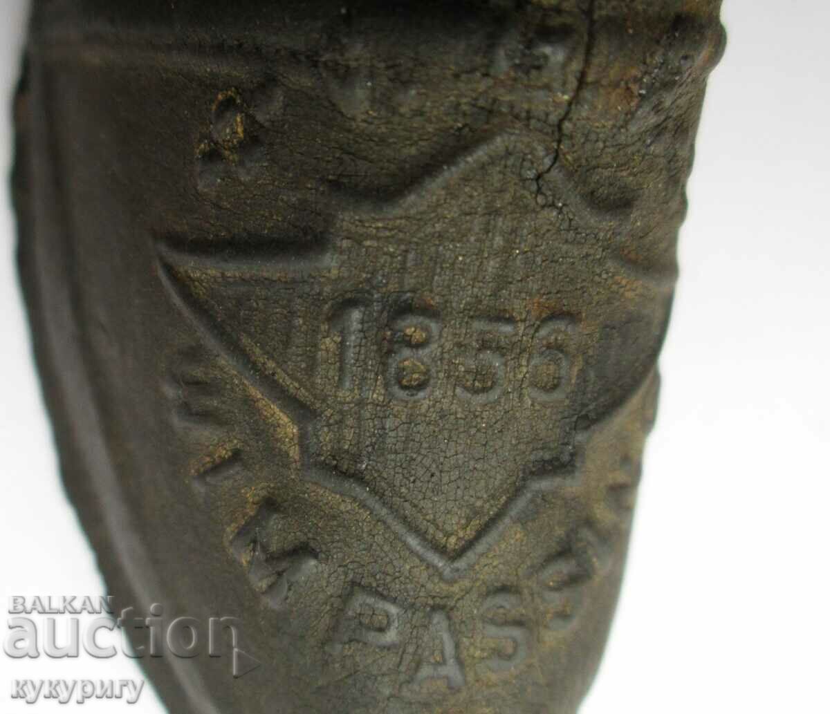 Old advertising figure stand sticks rubber shoe 1856 - 5 Old advertising figure stand sticks rubber shoe 1856 - 5