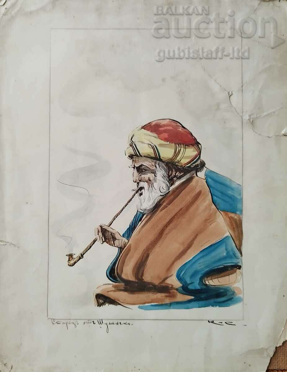 Picture "Old man from Shumensko", art. K.S., 1930