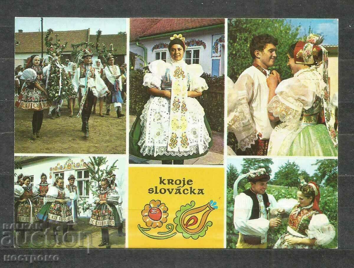 Kroje Slovacka - CSSR Old Post card - A 1505