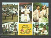 Kroje Slovacka - CSSR Old Post card - A 1505