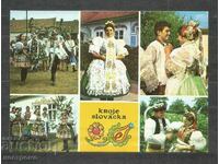 Kroje Slovacka  - CSSR  Old Post card   - A 1505