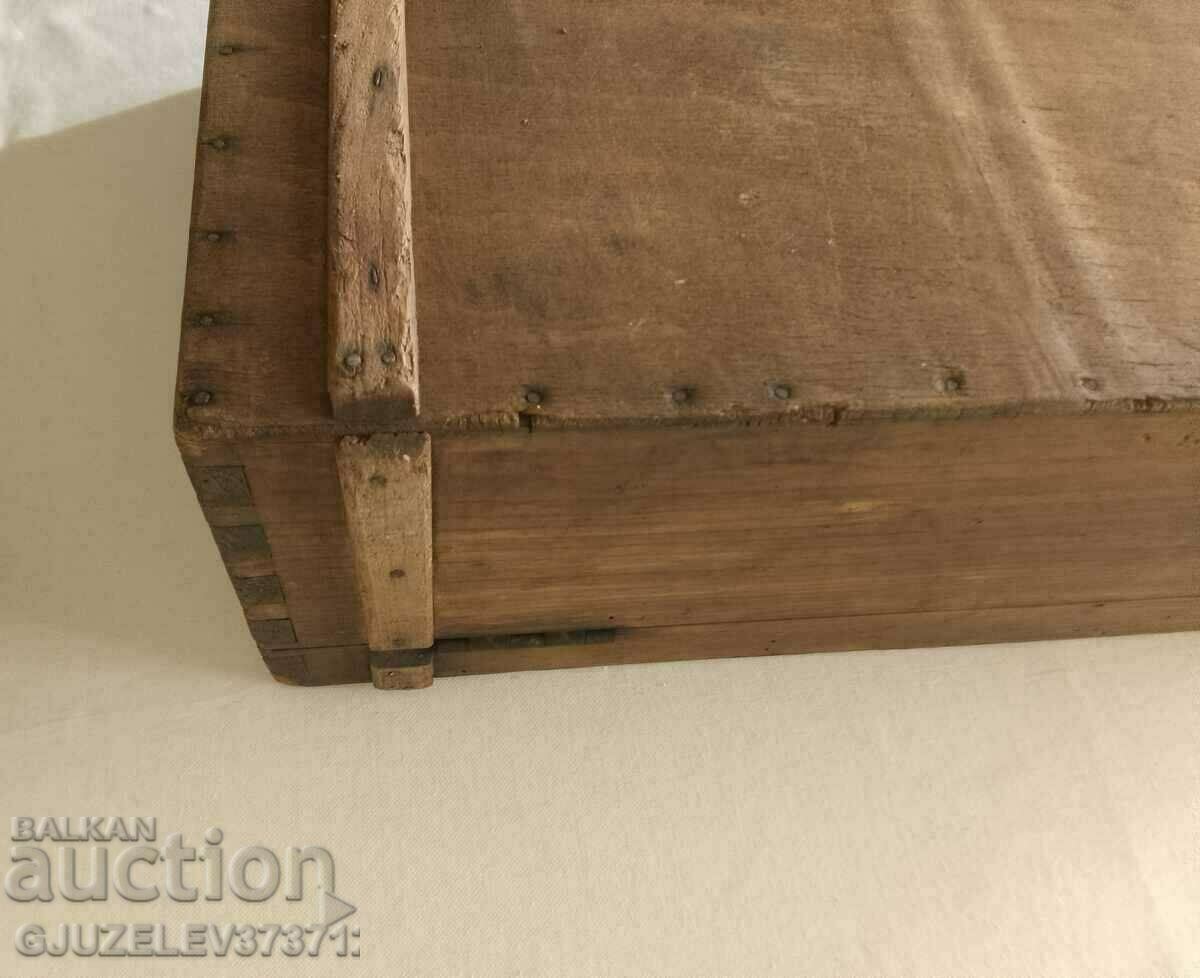 Old authentic wooden suitcase length 55cm, height 18cm, - 5 Old authentic wooden suitcase length 55cm, height 18cm, - 5