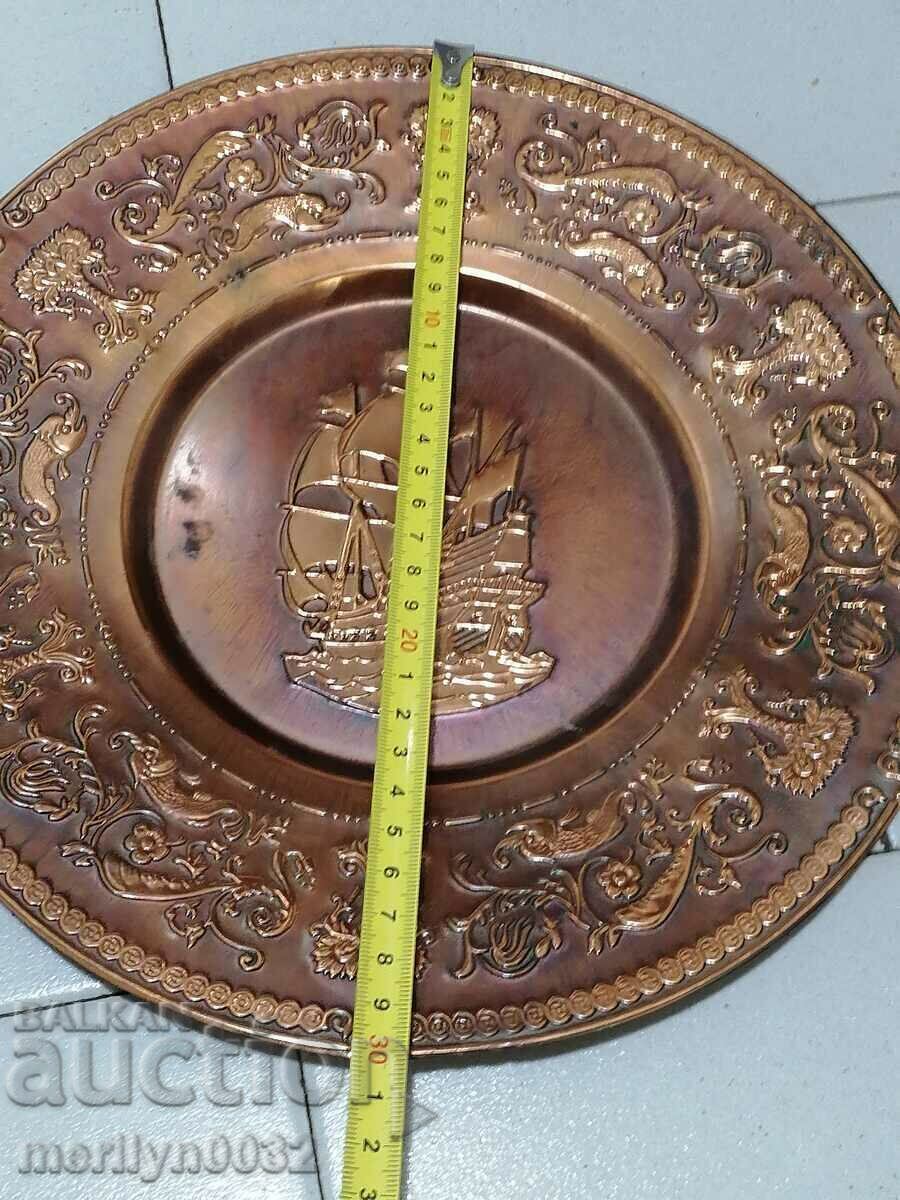 Auction Decorative copper plate for wall sahan, copper, panica tray Auction Decorative copper plate for wall sahan, copper, panica tray