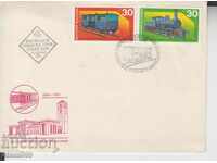 First-day postal envelope Railway Transport