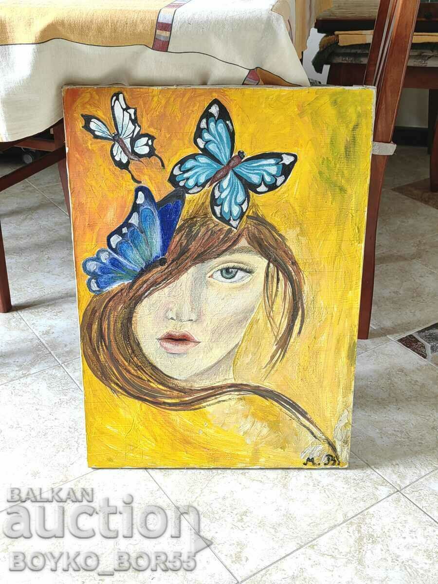 Delivery of Beautiful Old Painting Oil Paints Canvas 46/66 cm Delivery of Beautiful Old Painting Oil Paints Canvas 46/66 cm