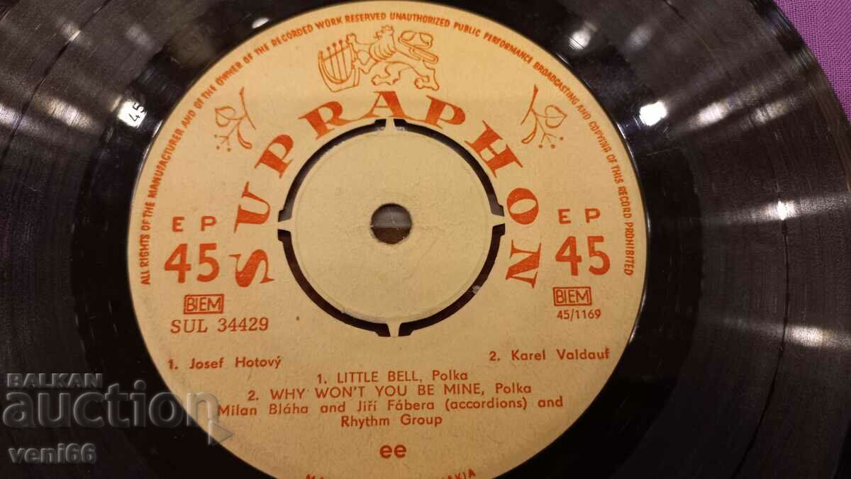 Auction Gramophone record - small format - Gay accordeons Auction Gramophone record - small format - Gay accordeons