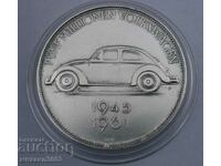 PLACĂ RARĂ GERMANĂ ARGINTĂ PENTRU CAZĂ 5000000 VOLKSWAGEN