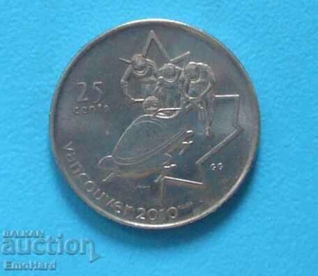 Canada 25 cents 2008 - Vancouver Bobsled