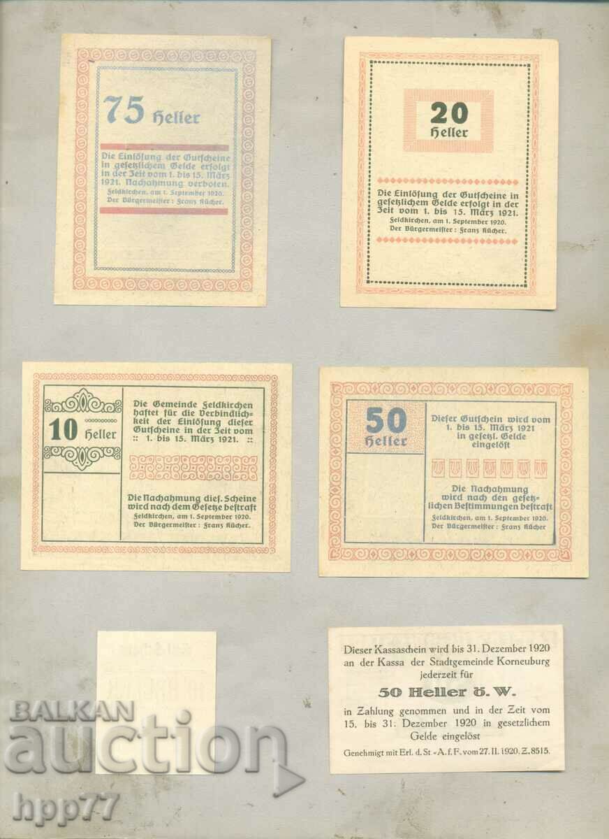 6 different NOTGELD notgeld 33 banknotes with price 9.00 BGN | € 4.60 6 different NOTGELD notgeld 33 banknotes with price 9.00 BGN | € 4.60