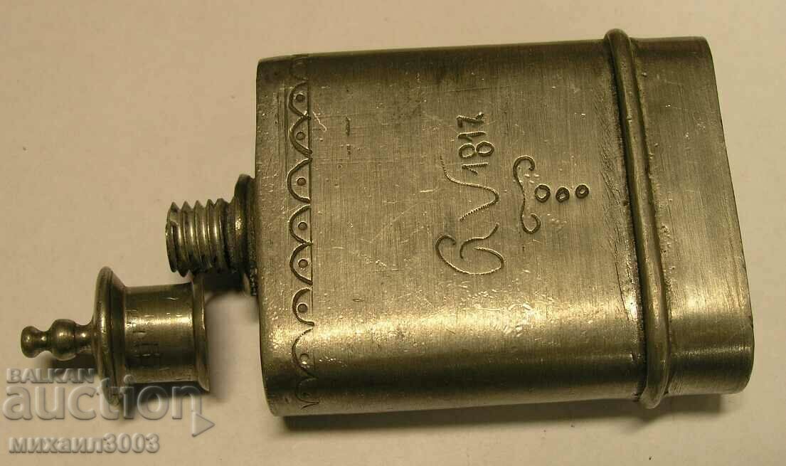 ANTIQUE ZINC PEACOCK DATED 1817 - 5 ANTIQUE ZINC PEACOCK DATED 1817 - 5