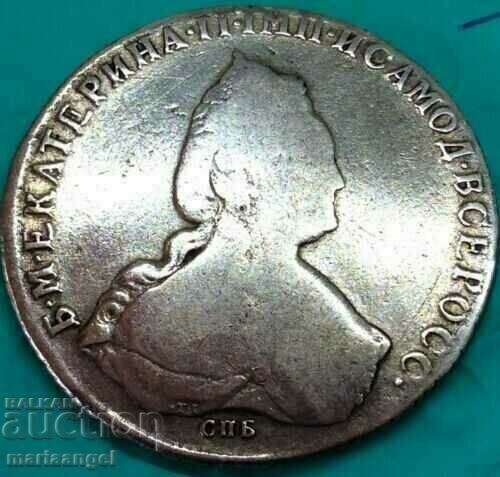 1 рубла 1782 Русия Екатерина II сребро -  рядка