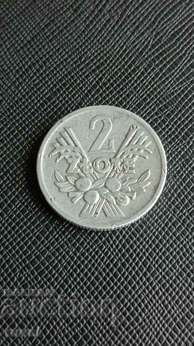 Poland, 2 zlotys 1958