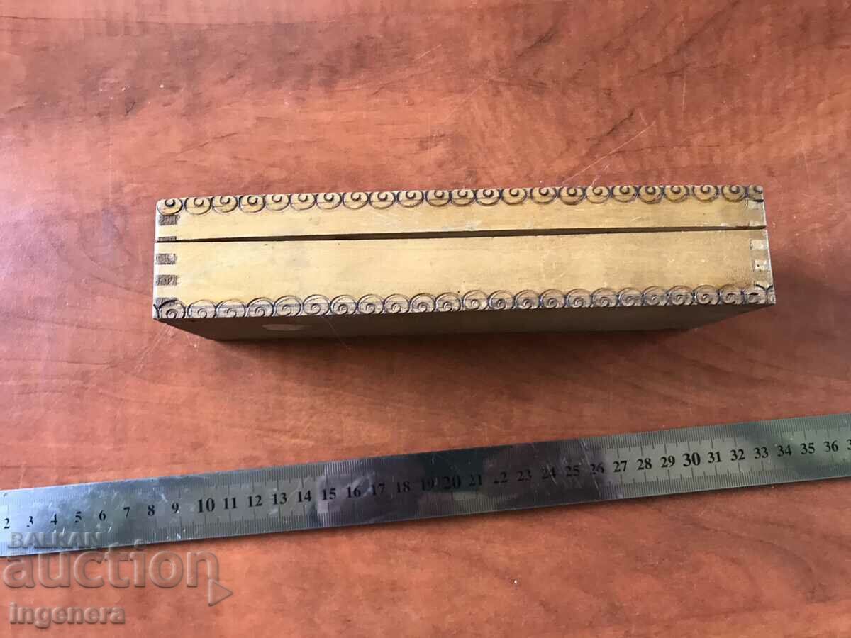 BOX PENCIL CASE ANTIQUE FROM SOCA PYROGRAPH DRAWING with price 9.00 BGN | € 4.60 BOX PENCIL CASE ANTIQUE FROM SOCA PYROGRAPH DRAWING with price 9.00 BGN | € 4.60