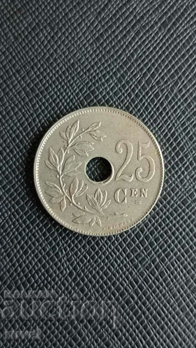 Belgia 25 de cenți, 1922