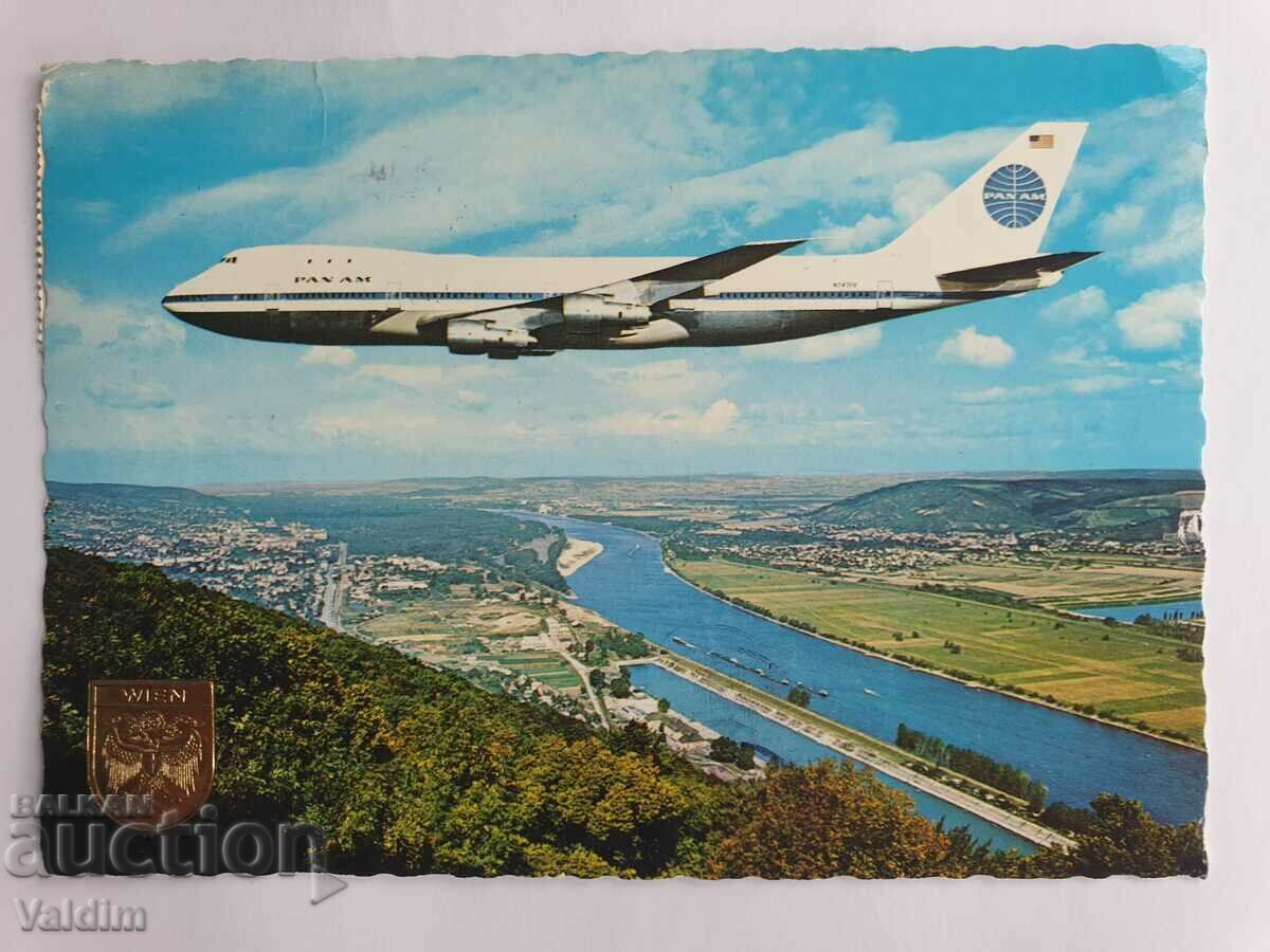 Postcard Airplane Super JET 474