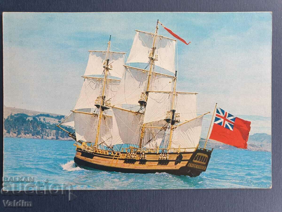 Пощенска картичка Кораб Платноход