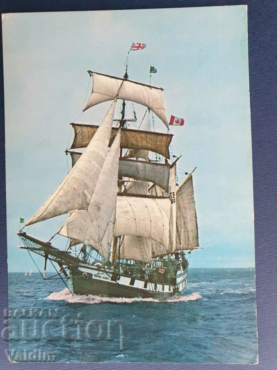 Postcard Ship Sailboat Canada