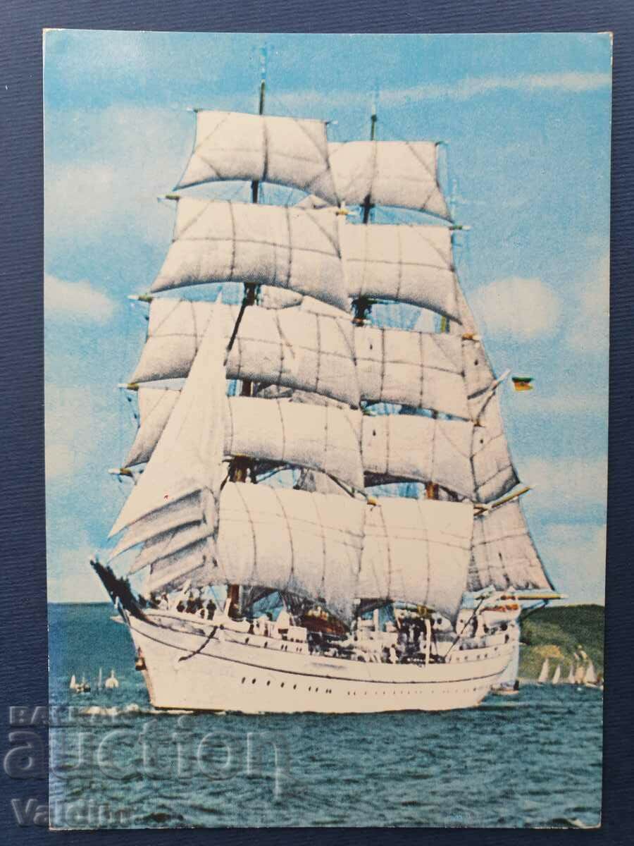 Postcard Two-masted Sailing Ship