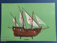 Postcard Model of a Sailing Ship La NINA