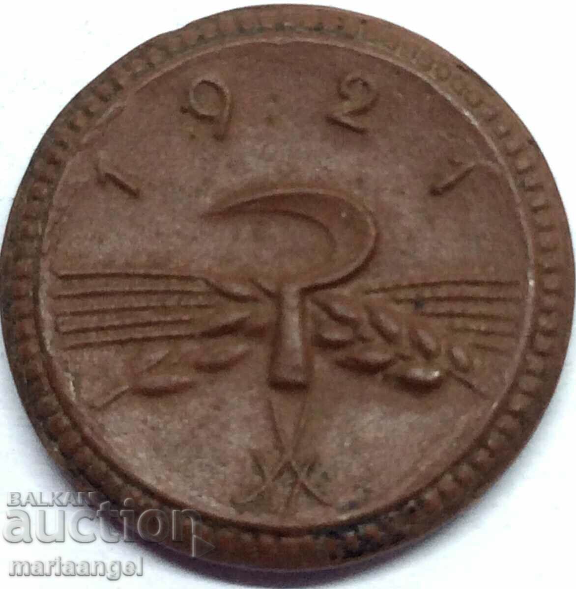Saxonia 20 Pfennig 1921 Germania porțelan