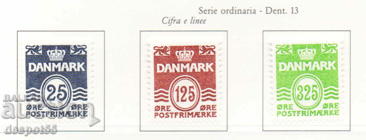 1990. Danemarca. linii ondulate.