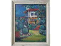 Painting, "House by the sea", hood. D. Tonchev, (1933-2021)