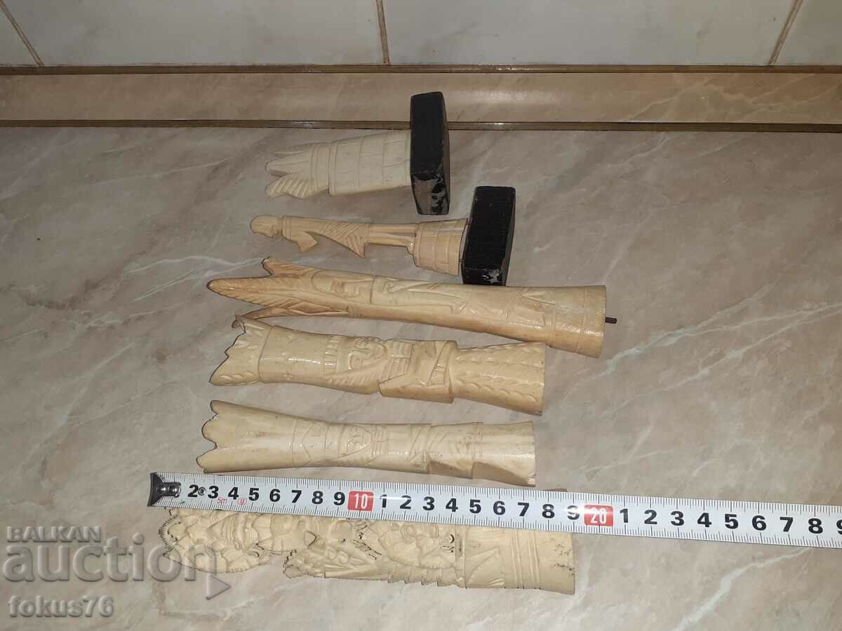 Лот фигури статуетки от кост - 5 Лот фигури статуетки от кост - 5