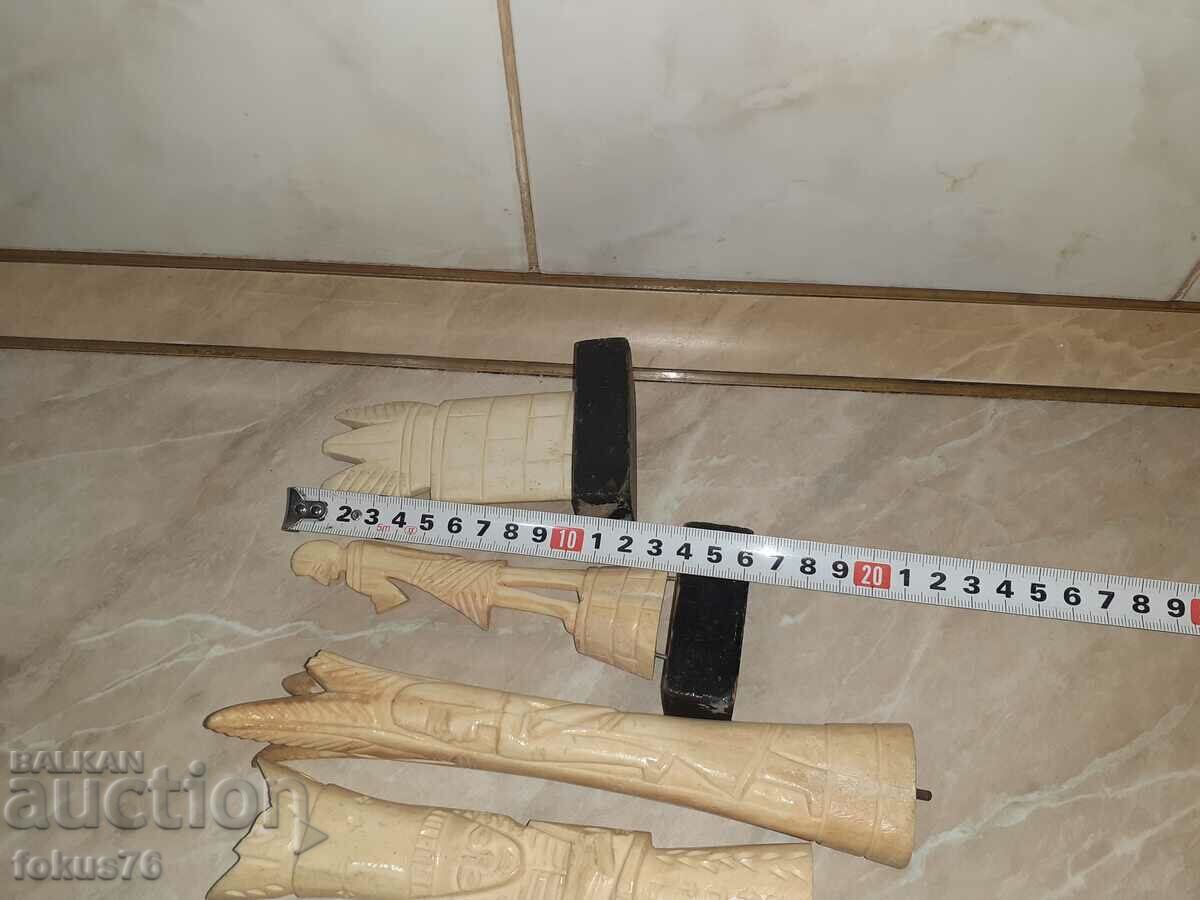 Лот фигури статуетки от кост - 6 Лот фигури статуетки от кост - 6