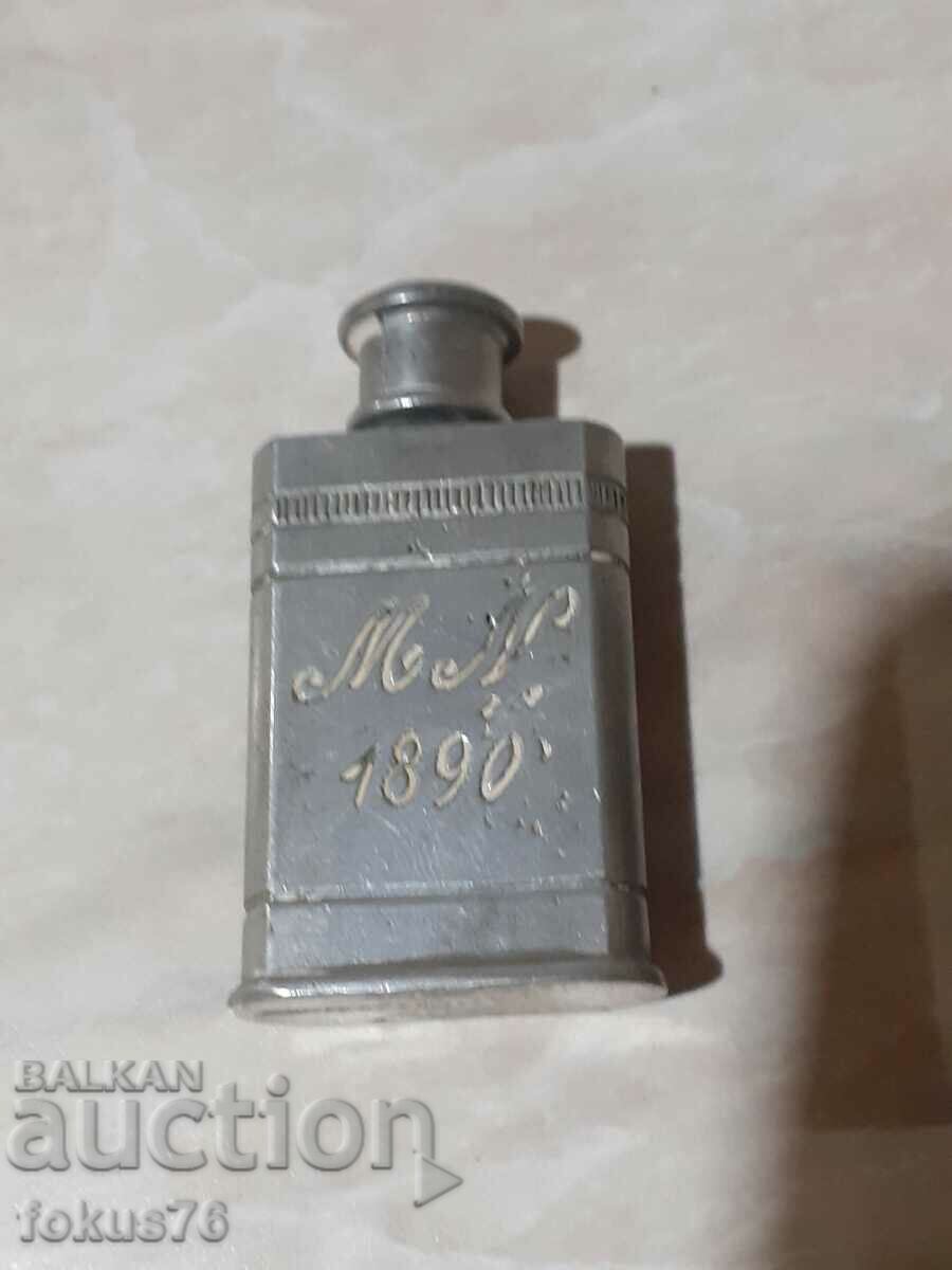 Old small tin bottle - bottle with price 79.00 BGN | € 40.39