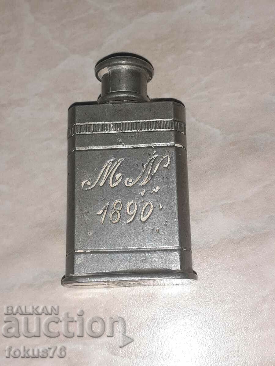Old small tin bottle - bottle