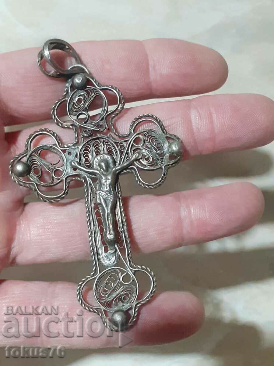 Delivery of Old metal revival cross - filigree