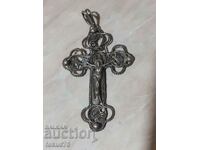 Veche cruce din metal revival - filigran