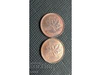 Канада 1 цент, различни години