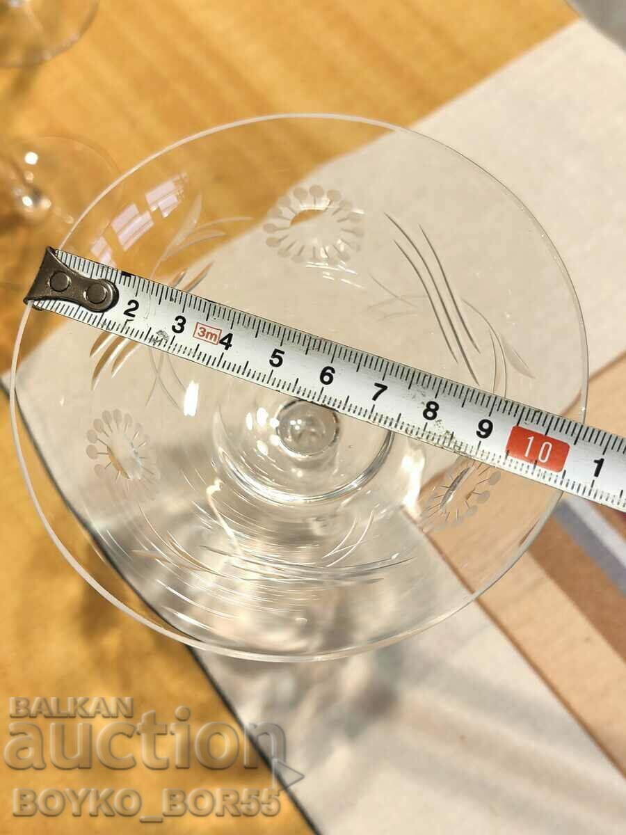 Eight Large Crystal Imperial Wine Glasses 1920s - 6 Eight Large Crystal Imperial Wine Glasses 1920s - 6