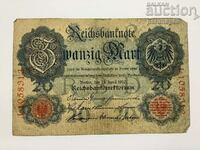 Германия 20 марки 1910 година