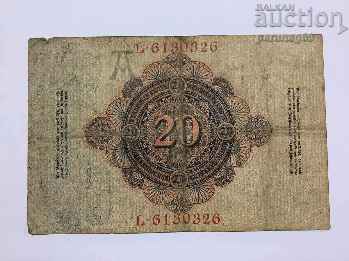 Germany 20 marks 1914 with price 2.00 BGN | € 1.02