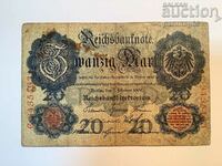Германия 20 марки 1908 година