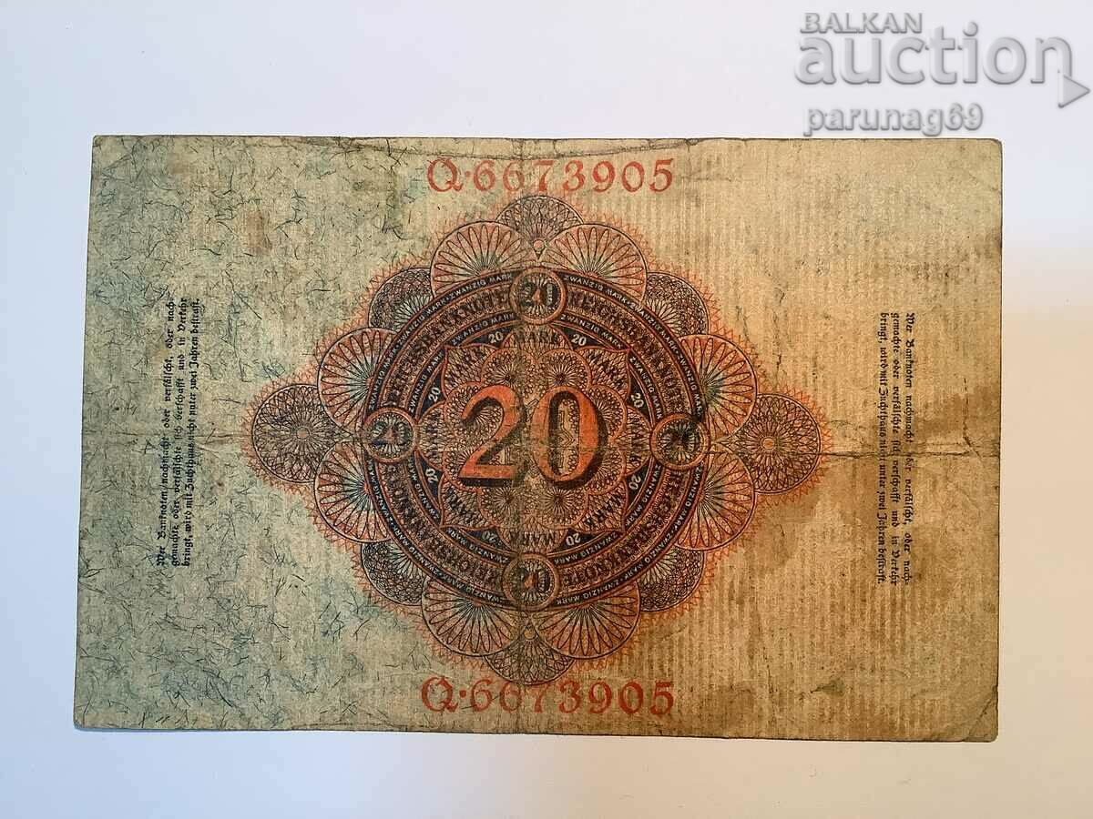 Germany 20 marks 1914 with price 2.00 BGN | € 1.02 Germany 20 marks 1914 with price 2.00 BGN | € 1.02