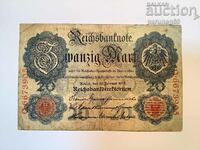 Германия 20 марки 1914 година