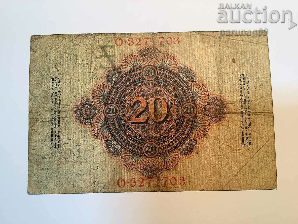 Germany 20 marks 1914 with price 2.00 BGN | € 1.02