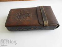 Leather case for cigarettes or cards