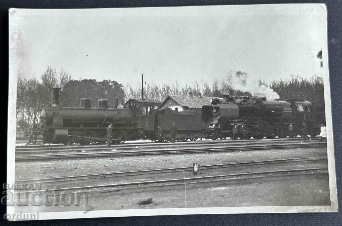 3909 Βασίλειο της Βουλγαρίας τρένο BDZ δύο ατμομηχανές κοντά στη Σόφια 20-