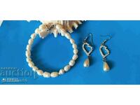 Natural pearl bracelet/earrings
